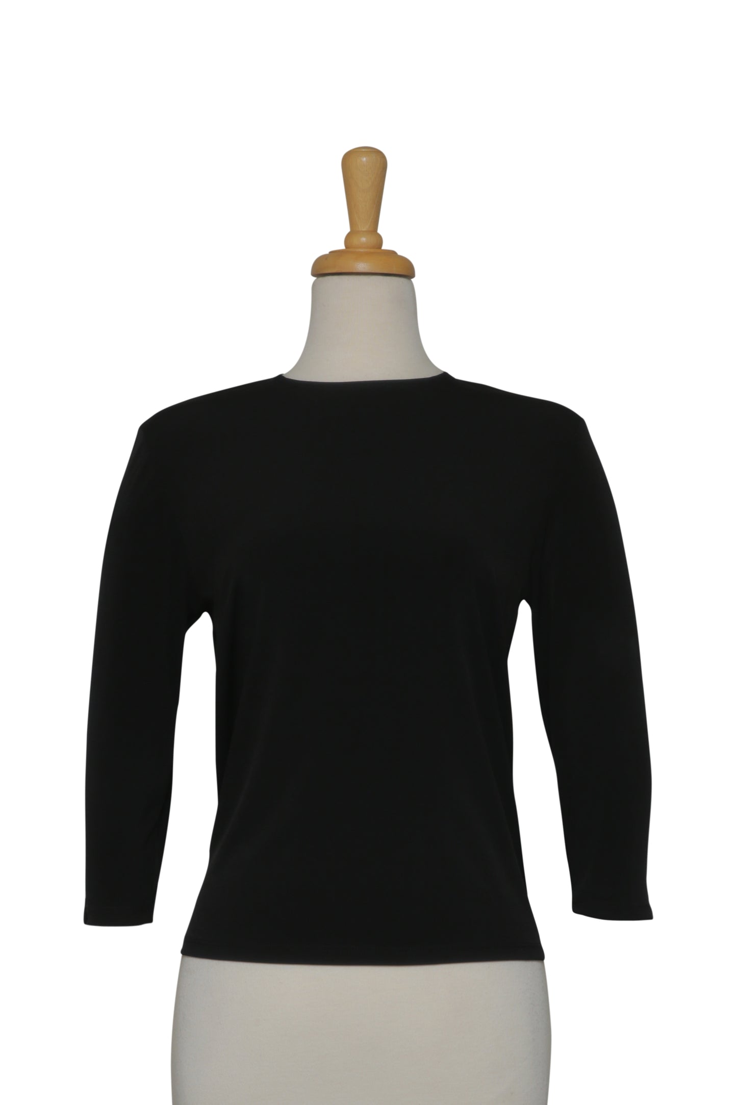 3/4 Sleeve Black Microfiber Camisole