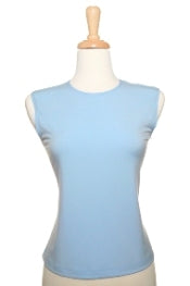 Plus Size Sleeveless Sky Blue Microfiber Camisole