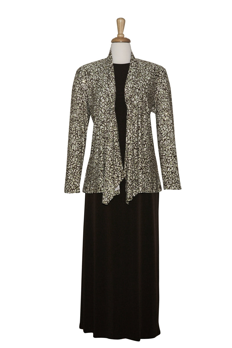 Three Piece Pistachio & Brown Set