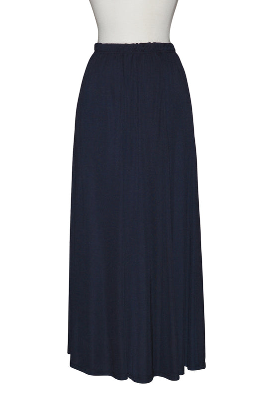 Eight Panel Navy Matte Jersey Skirt